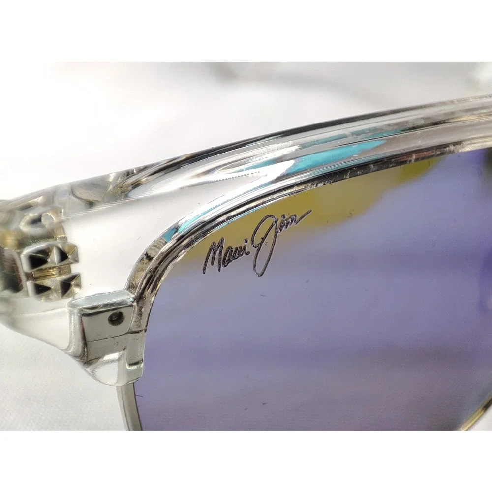Maui Jim Kawika B257-05CR Crystal Blue Hawaii Polarized Browline Sunglasses